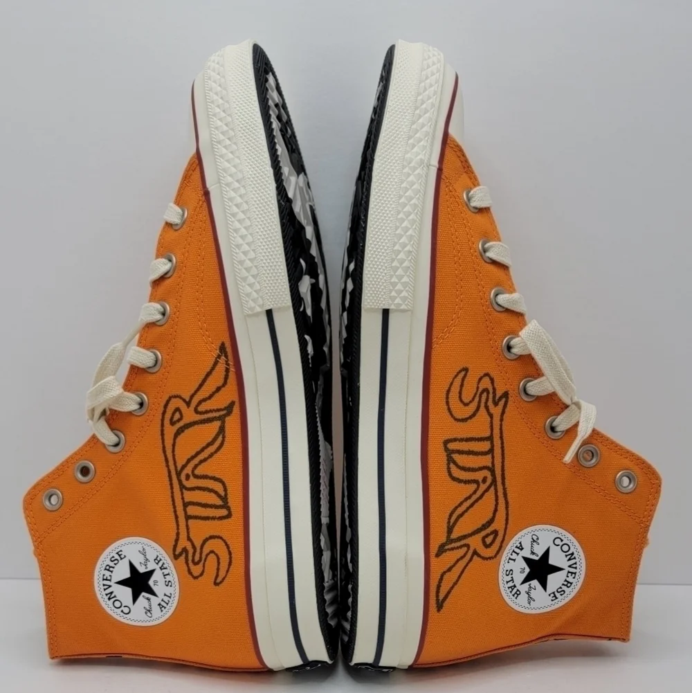Converse × Come Tees Chuck 70s Star Path orange hi-top sneakers | WMS 9 - Picture 15 of 17